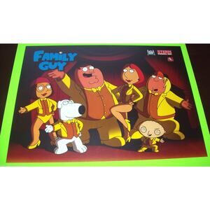 Family Guy Original 2007 Unused Pinball Machine Translite Backglass Art Vintage
